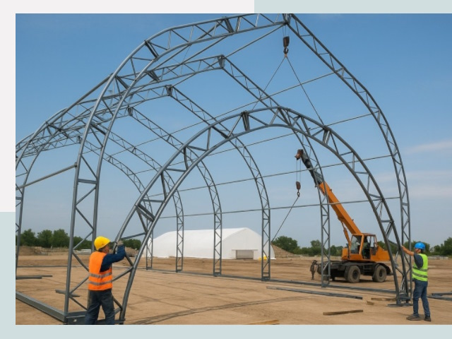 Монтаж ангаров в Улане-Удэ от 615 руб. - Надежно и быстро